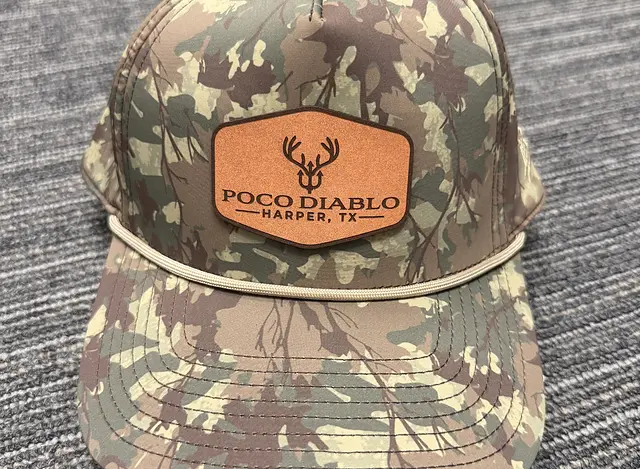 Camo rope Poco Diablo hexagon patch hat