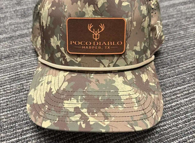 Camo rope Poco Diablo rectangular patch hat