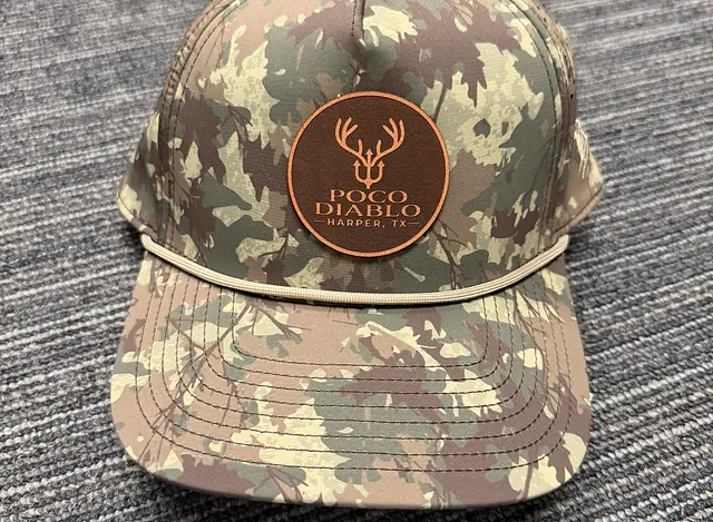 Camo rope Poco Diablo round patch hat